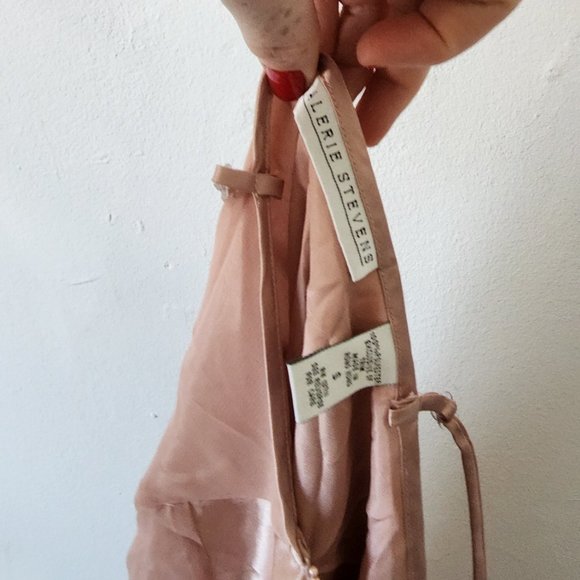 Valarie Stevens Pink Beaded Slip Y2K Small - Picture 6 of 8